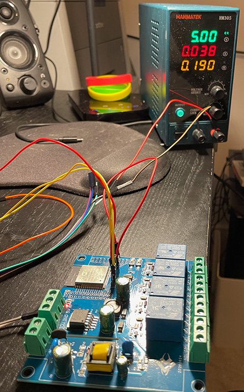 Testing power consumption of the relay board